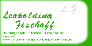 leopoldina fischoff business card